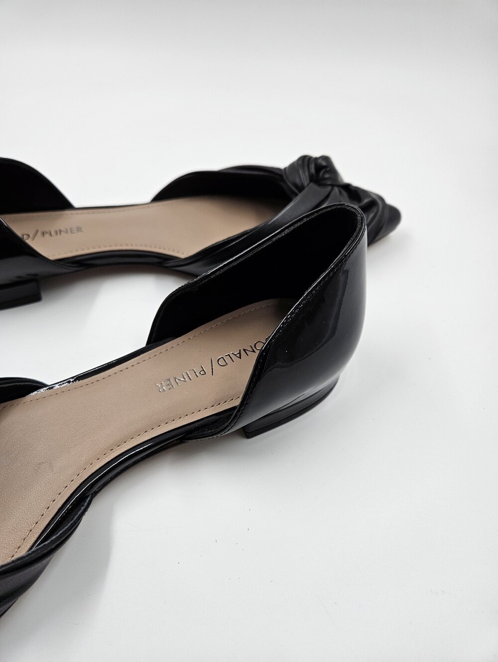 Donald J. Pliner Women’s Black Knotted D'Orsay Flat - Picture 6 of 12